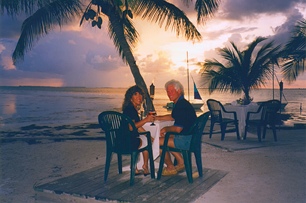 Under the coconut palms and "starry starry night," B.J. and Hal celebrate the 25th anniversary of first solo exhibition of environmental art, and their 30th wedding anniversary, 1996