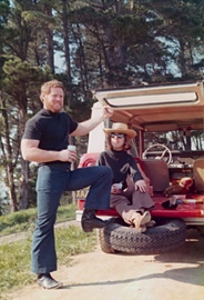 Hal & B.J. taking a break in the Berkeley Hills, overlooking San Francisco Bay - California, Summer 1968