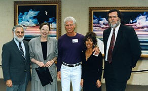 The opening of THE GULF TO THE CARIBBEAN, Hal's retrospective exhibition at Florida's Capitol, Tallahassee.