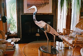 coffee table in front of the fireplace